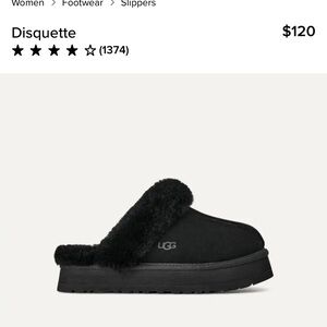 UGG Women's Disquette Slippers in Black